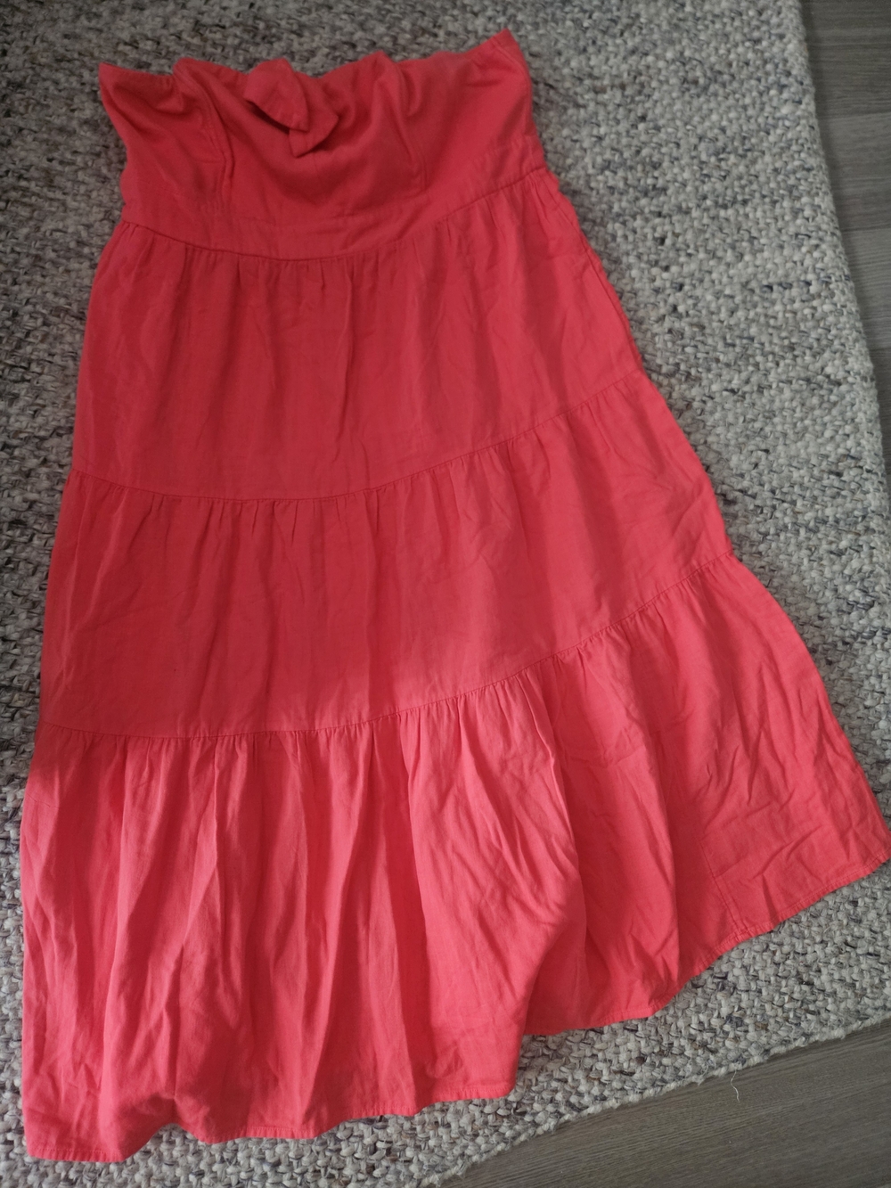 Universal Thread Strapless Tiered Maxi Skirt - Coral